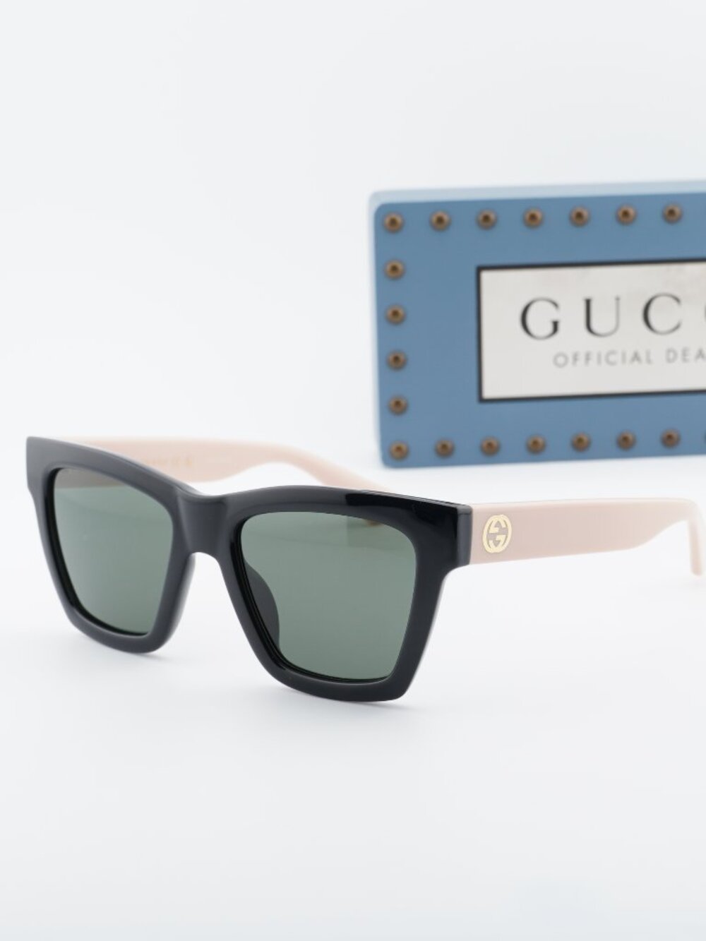 Gucci GG1714S 006 Square Sunglasses - Black / Pink / Grey